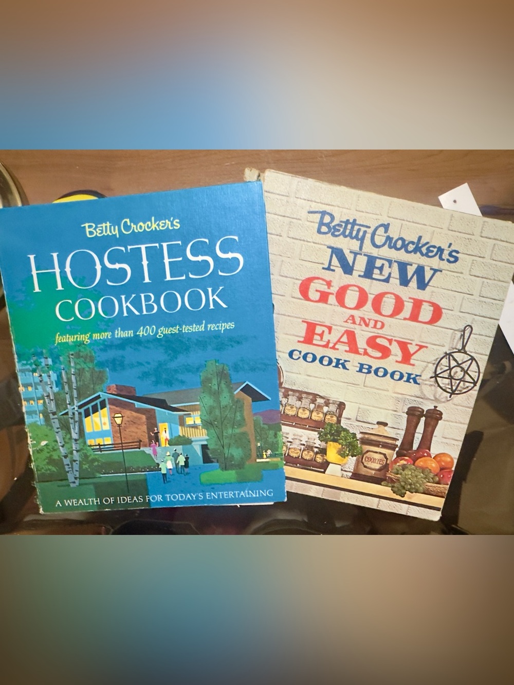 Betty Crocker Blue Hostess & Cream New Good and Easy Cookbook Set